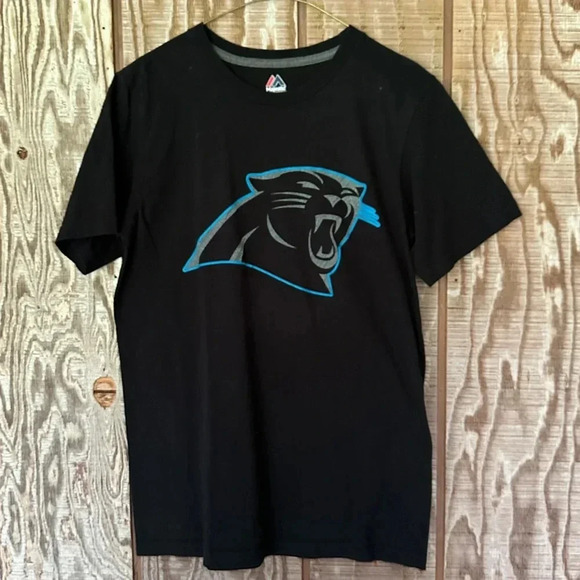 Majestic Triple Peak Carolina Panthers NFL T-shirt Sz Sm - Picture 1 of 2